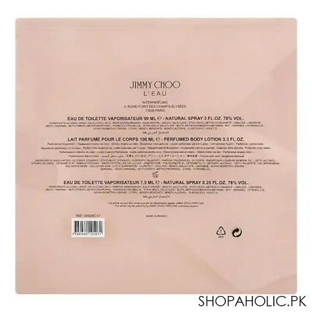 jimmy choo l'eau eau de toilette 90ml + body lotion 100ml + natural spray 25 set image4