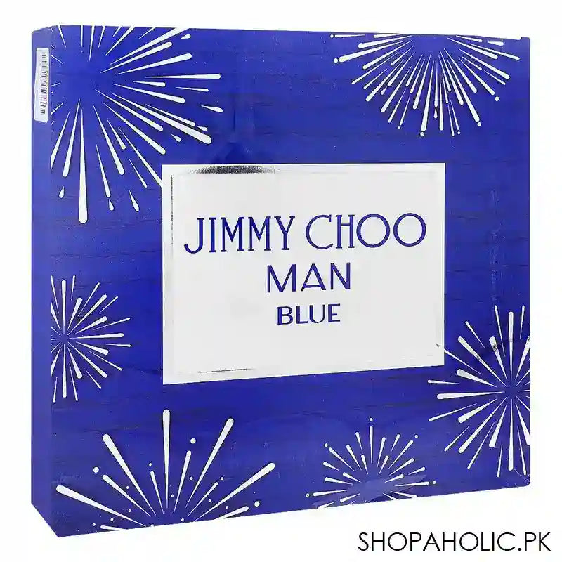 Jimmy Choo Man Blue Perfume Set, Eau de Toilette Spray 100ml and 7.5ml+Shower Gel 100ml - Image 3