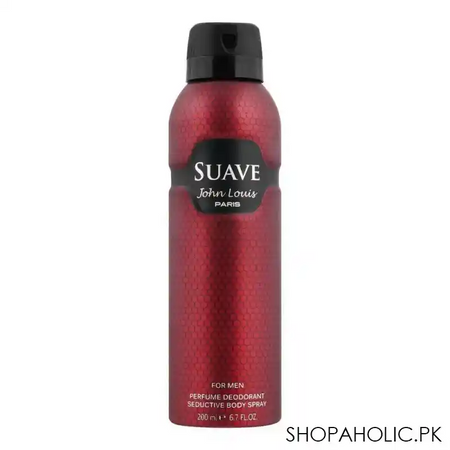 john louis paris suave for men perfumed deodorant seductive body spray, 200ml main image