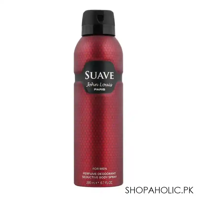john louis paris suave for men perfumed deodorant seductive body spray, 200ml main image