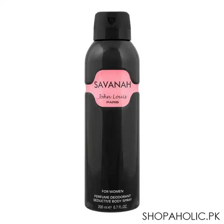 john louis savanah perfumed deodorant body spray, for women, 200ml main image