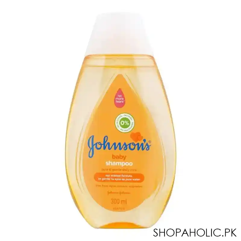 johnson's as gentle to eye as pure water 0% alcohol baby shampoo, italy, 300ml image2