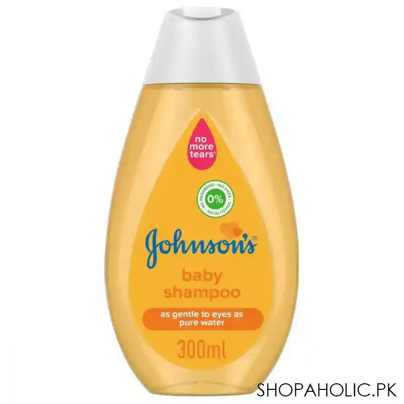 johnson's as gentle to eye as pure water 0% alcohol baby shampoo, italy, 300ml main image