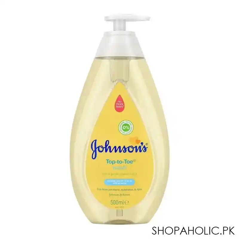 johnson's top to toe wash mild & gentle, 500ml main image