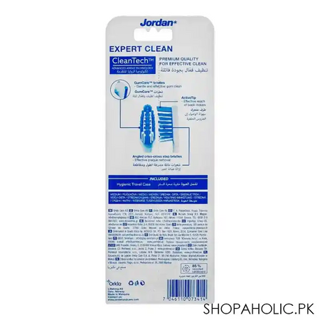 jordan expert clean tech toothbrush with case, medium, 2 pack image2