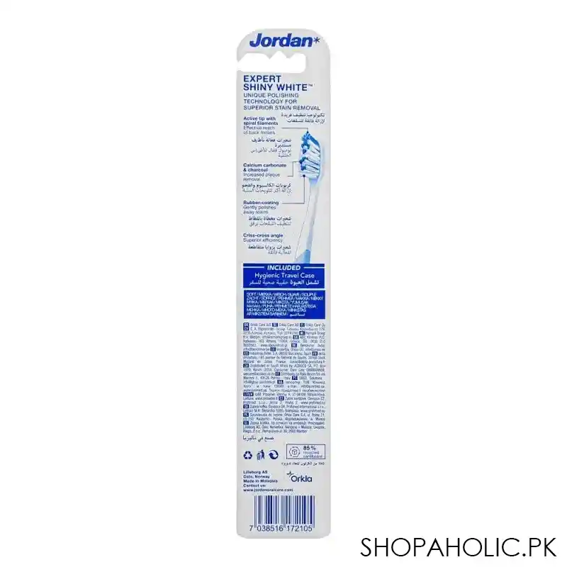 jordan expert shiny white soft toothbrush, with case image2