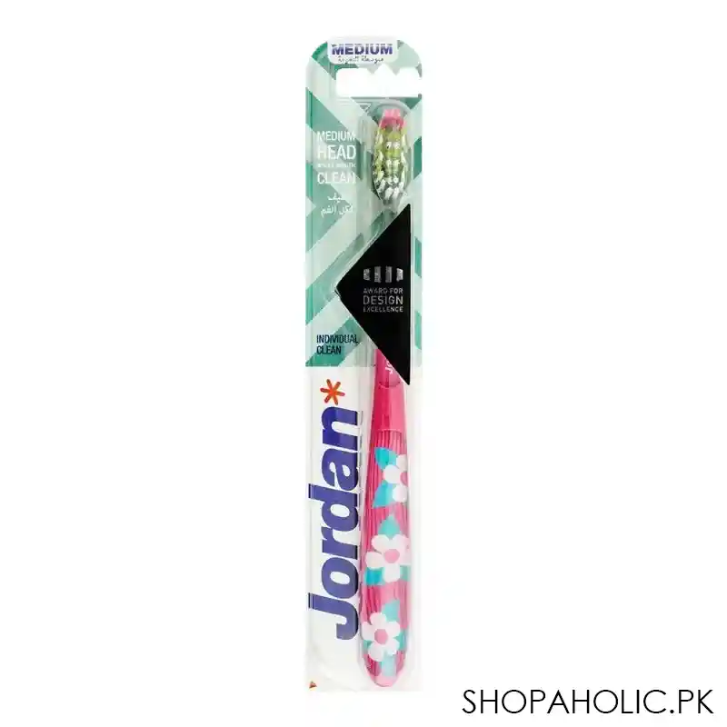 jordan individual clean toothbrush, medium, 10258 main image
