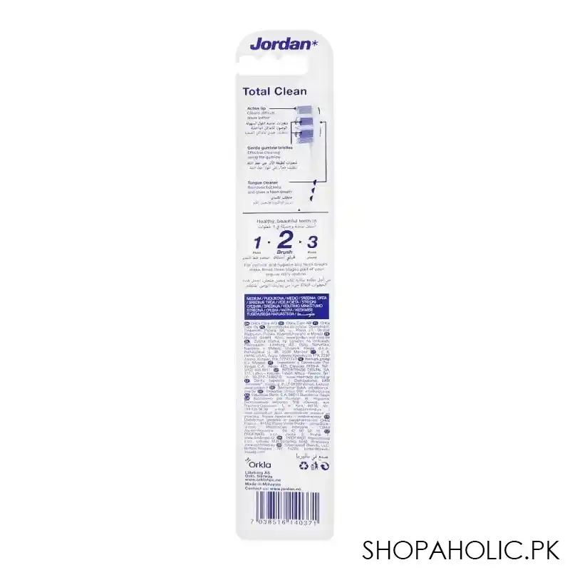 jordan white mouth total clean toothbrush, medium, 10226 image2