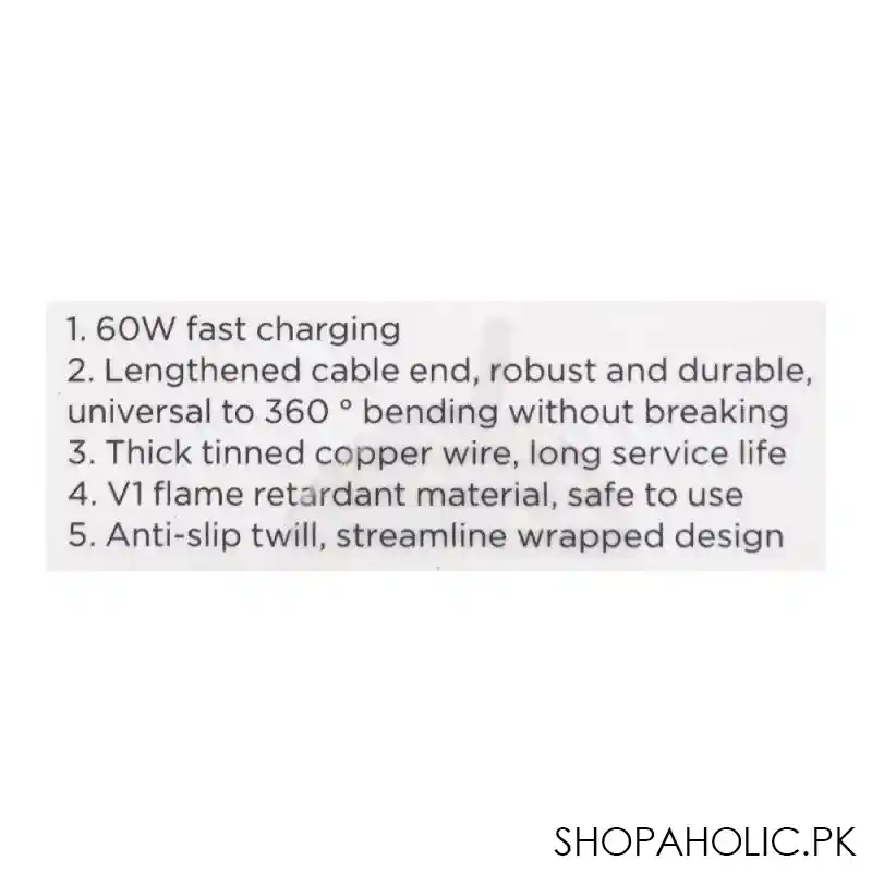 joyroom 60w pd type c to type c fast charging cable, white, s 1230m3 image4