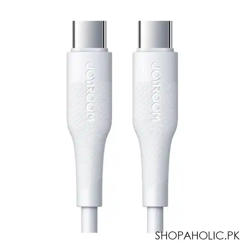 joyroom 60w pd type c to type c fast charging cable, white, s 1230m3 main image