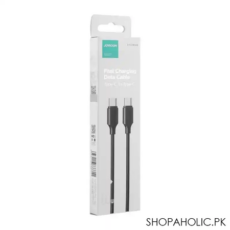joyroom 60w type c to type c fast charging data cable 1m, black, s cc060a9 main image