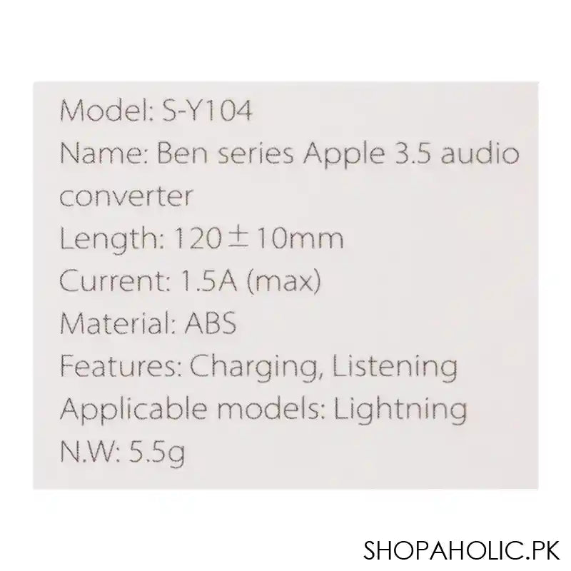 Joyroom Apple 3.5mm Audio Converter, S-Y104 - Image 2