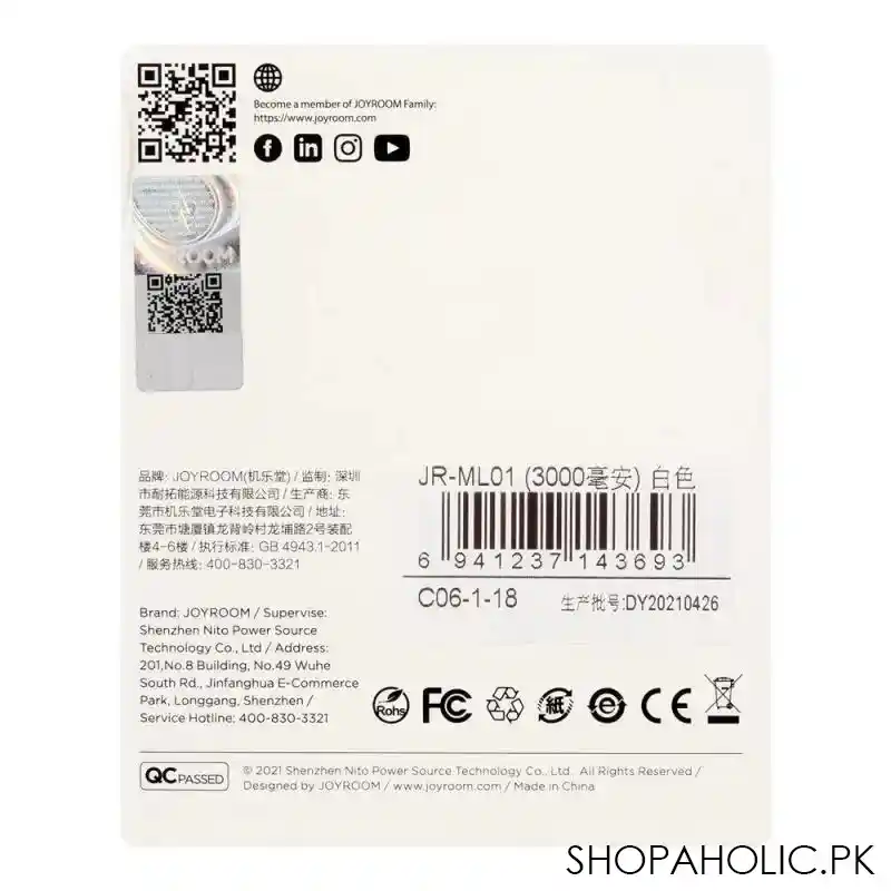 joyroom bluetooth wireless speaker, jr ml01 image5