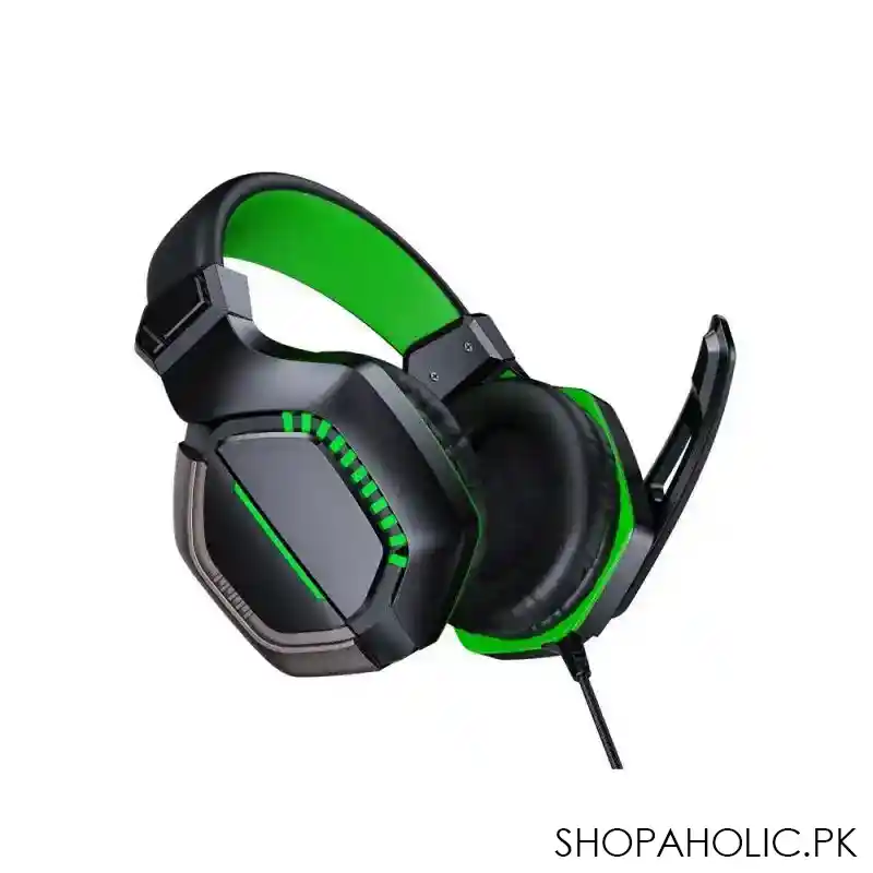 joyroom gaming wired headset black green main image