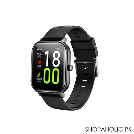 joyroom smart watch 20mm, silicone black strap, grey, jr ft1 pro main image