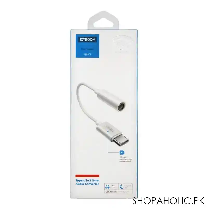 joyroom type c to 3.5mm audio converter, white, sh c1 image2