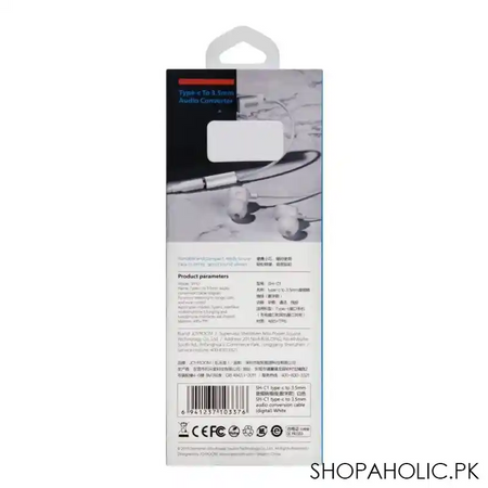 joyroom type c to 3.5mm audio converter, white, sh c1 image3