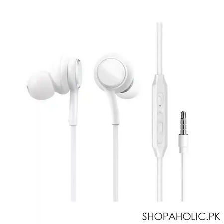 joyroom wired series in ear wired earbuds, white, jr ew02 main image