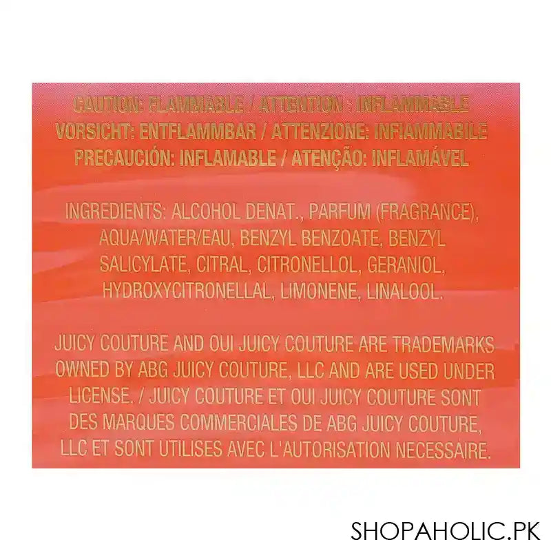 Juicy Couture OUI, Eau de Parfum, For Women, 100ml - Image 4