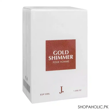 junaid jamshed j. gold shimmer pour homme eau de parfum, for men, 30ml image2