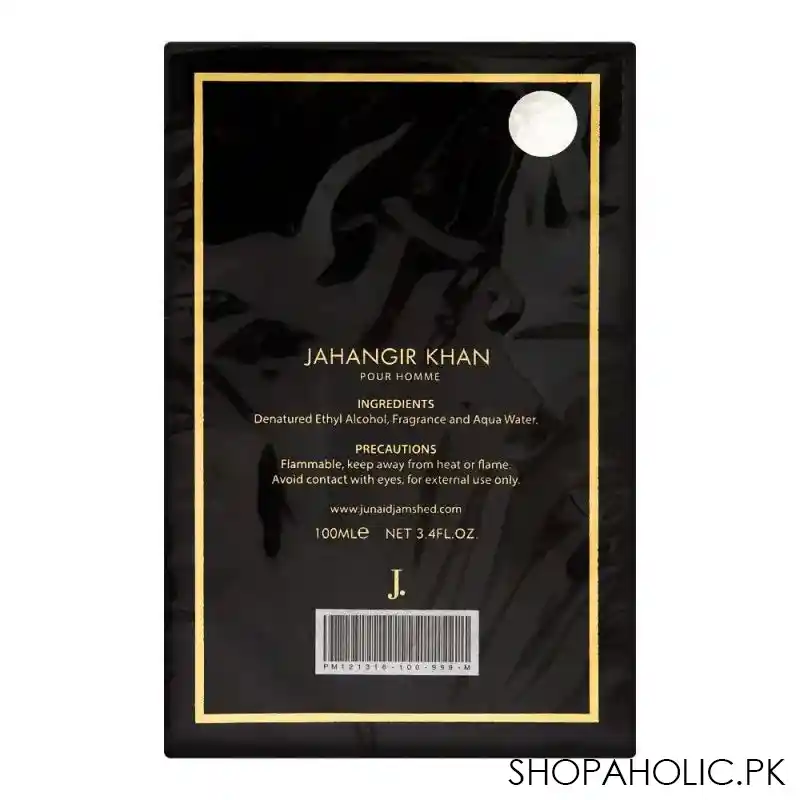 junaid jamshed j. jahangir khan 555 pour homme, eau de parfum, fragrance for men, 100ml image4