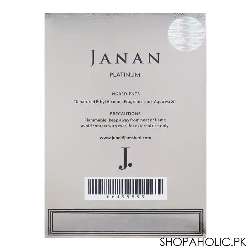 Junaid Jamshed J. Janan Platinum, Eau de Parfum, For Men, 200ml - Image 2