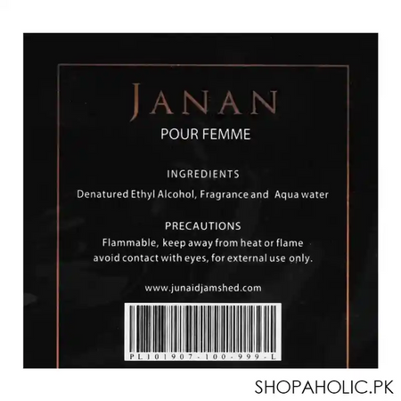 junaid jamshed j. janan pour femme eau de parfum, fragrance for women, 100ml image7