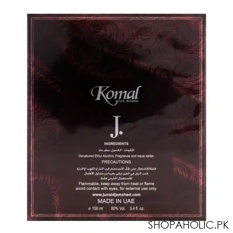 junaid jamshed j. komal for women edp 100ml image3