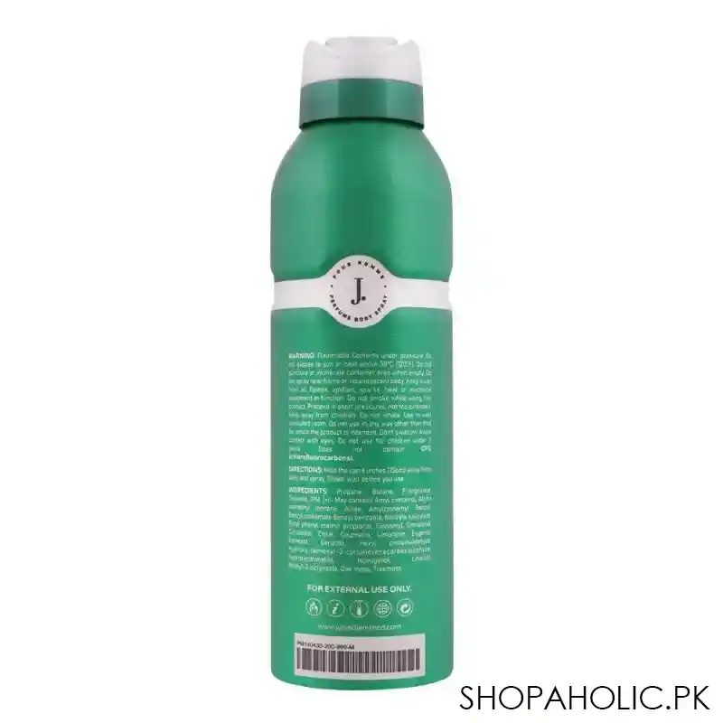 junaid jamshed mirage perfume body spray, 200ml image2