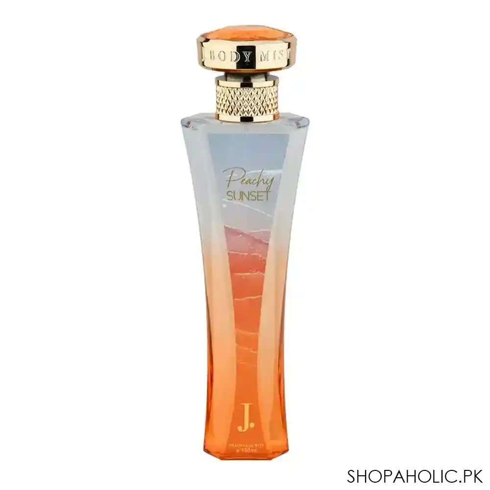 junaid jamshed peachy sunset fragrance mist, for women, 150ml main image