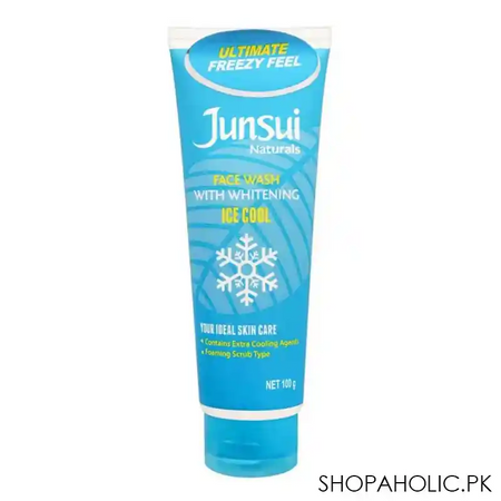junsui ice cool face wash with whitening, 100g main image