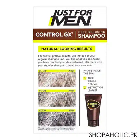 Just For Men Control GX Grey Reducing Shampoo, 118ml - Image 4