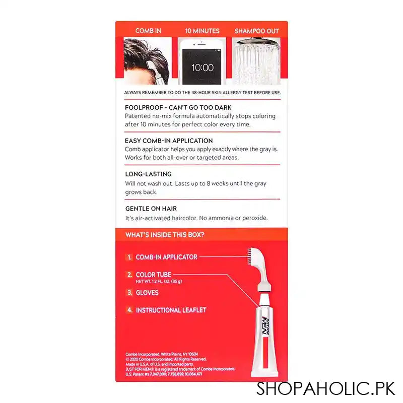 Just For Men Easy Comb-In Color, A-55 Real Black - Image 3