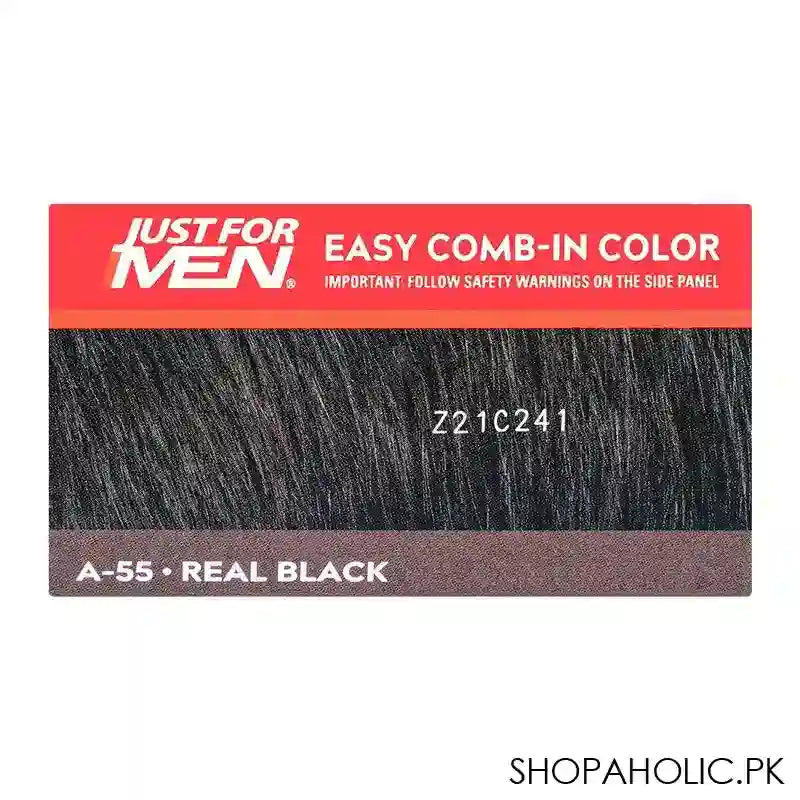 Just For Men Easy Comb-In Color, A-55 Real Black - Image 5