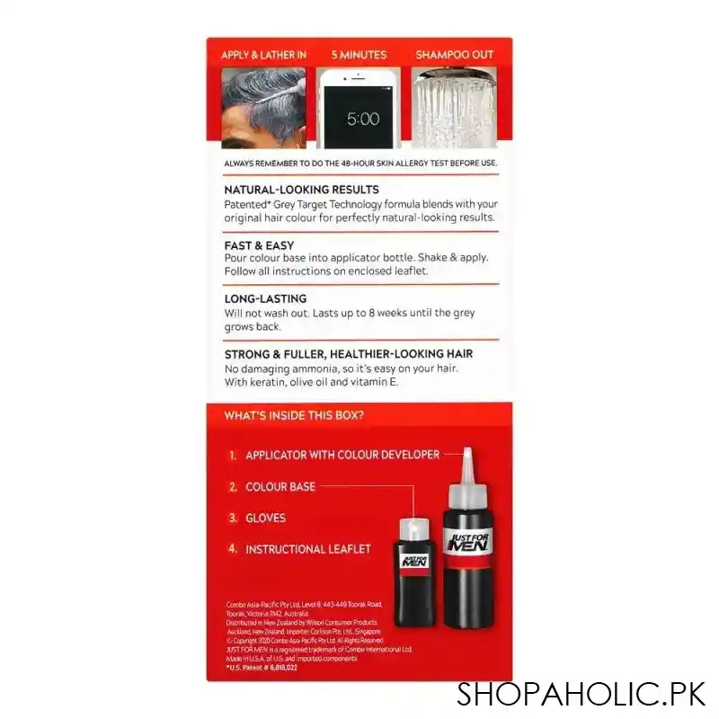 just for men hair color, darkest brown, h 50 image2