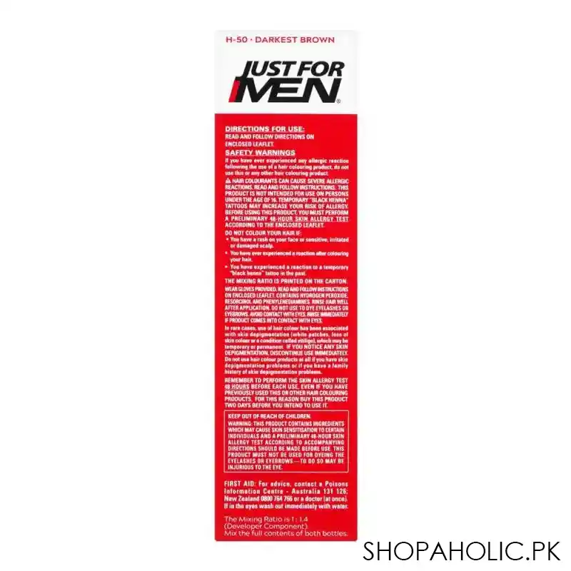 just for men hair color, darkest brown, h 50 image4