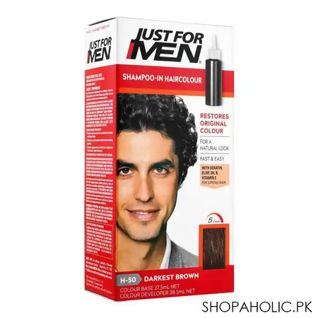just for men hair color, darkest brown, h 50 main image