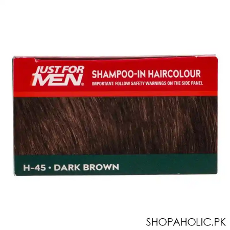 just for men shampoo in hair colour, h 45 dark brown image5