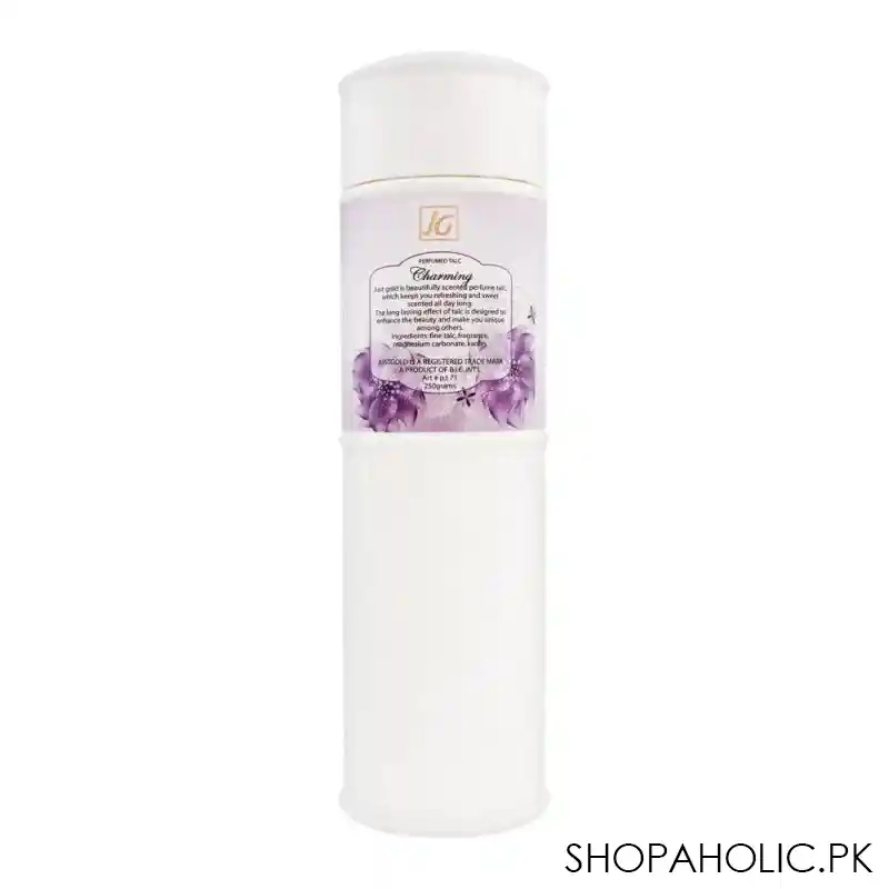 just gold charming perfumed talcum powder, 250g image2