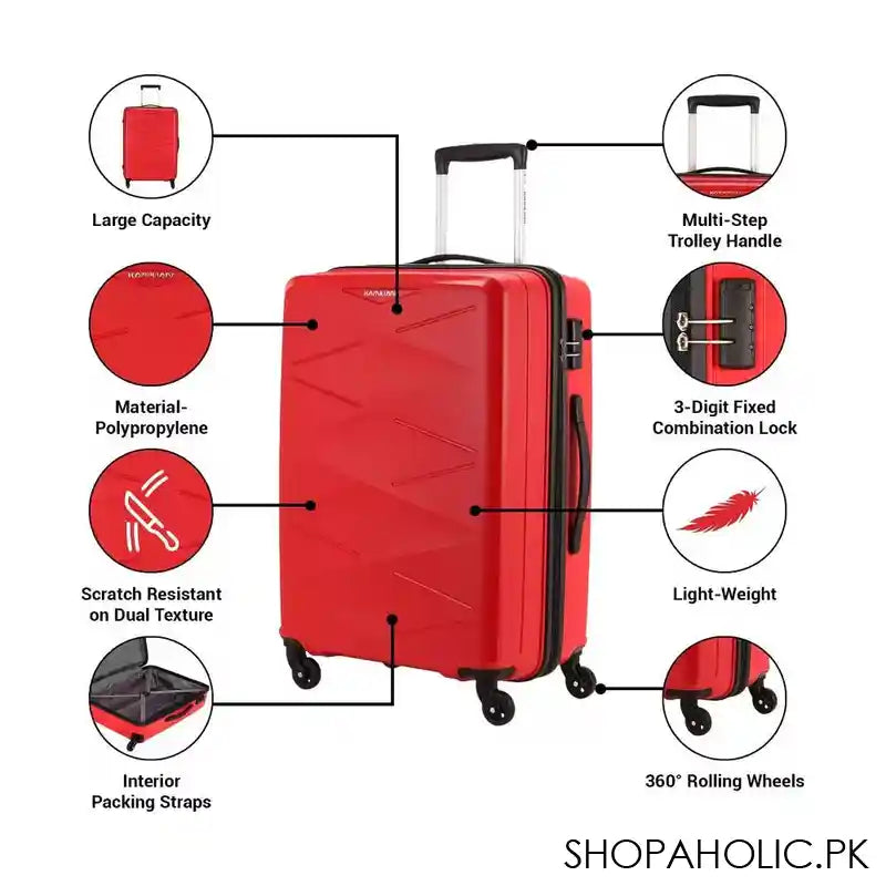 Kamiliant Luggage Triprism, Medium, 67.5x47x28 cm, Red - Image 2
