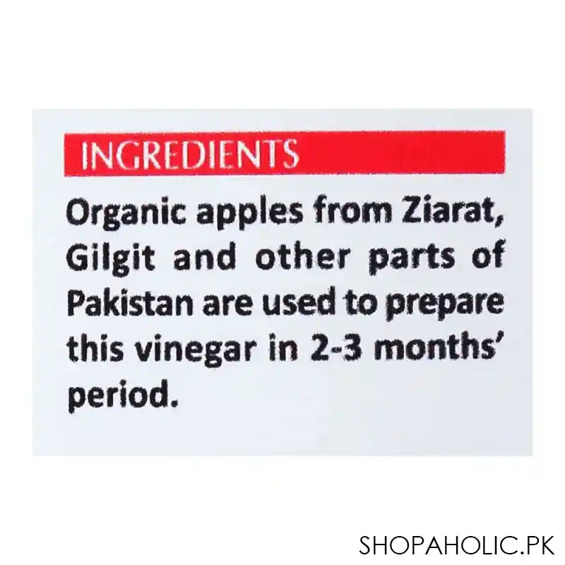 kashan foods organic apple vinegar, 700ml image2