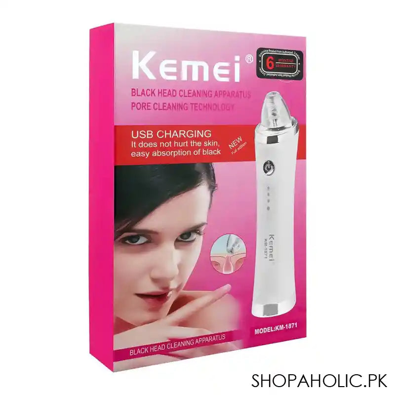 Kemei Black Head Cleaning, USB Charging, KM-1871 - Image 2
