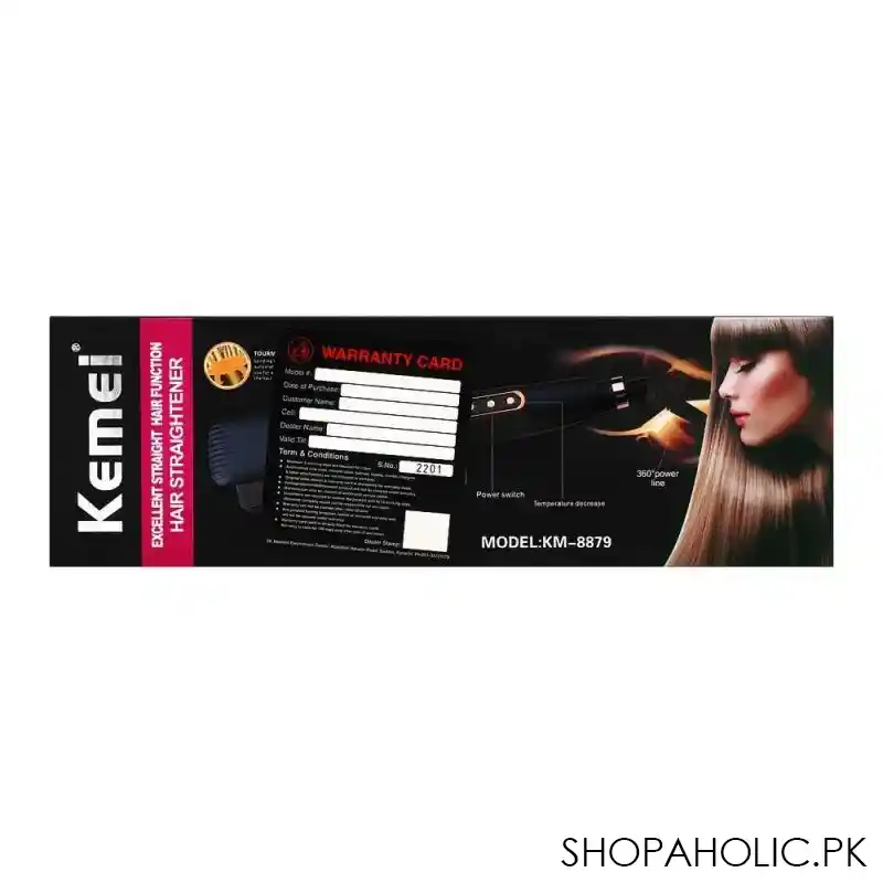 kemei hair straightener excellent straight hair function, km 8879 image3