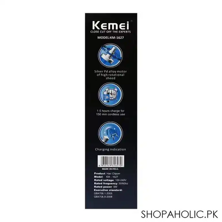 kemei professional electric hair clipper, km 1627 image4