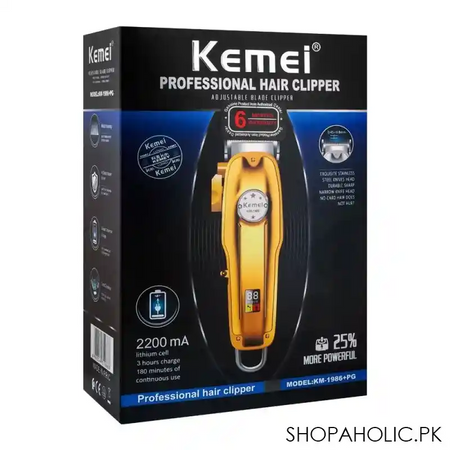 kemei professional hair clipper, km 1986+pg image2