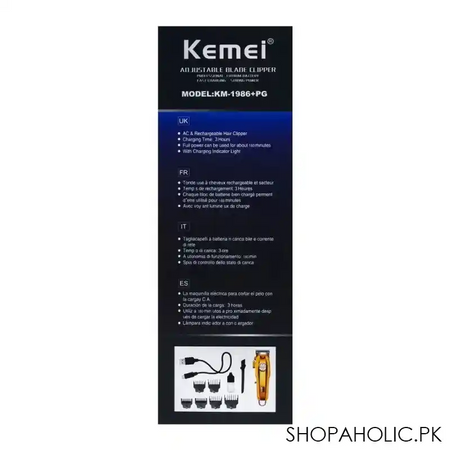 kemei professional hair clipper, km 1986+pg image5