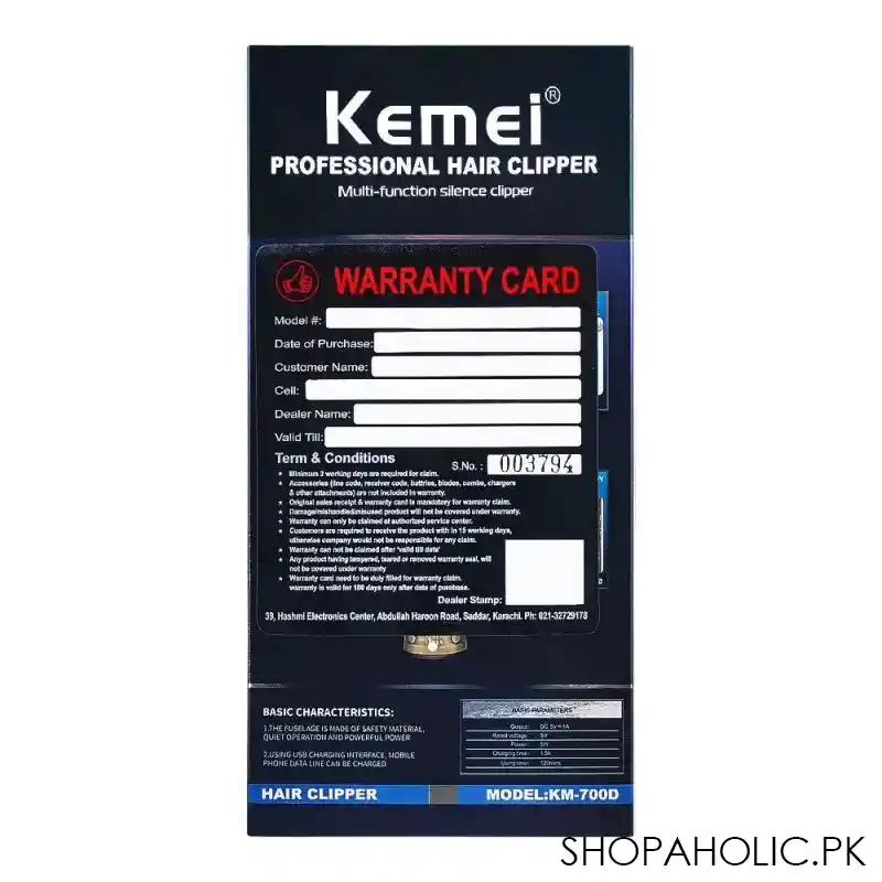 kemei professional multi function silence hair clipper, km 700d image3