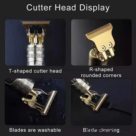kemei vintage t9 rechargeable professional hair clipper for beard and haircut style trimmer with four clips image5
