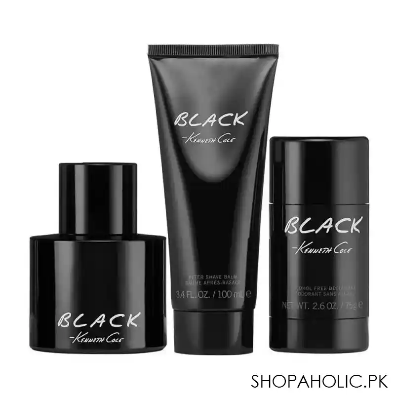kenneth cole black men perfume set, edt 100ml+ after shave 100ml + deodorant 75g main image