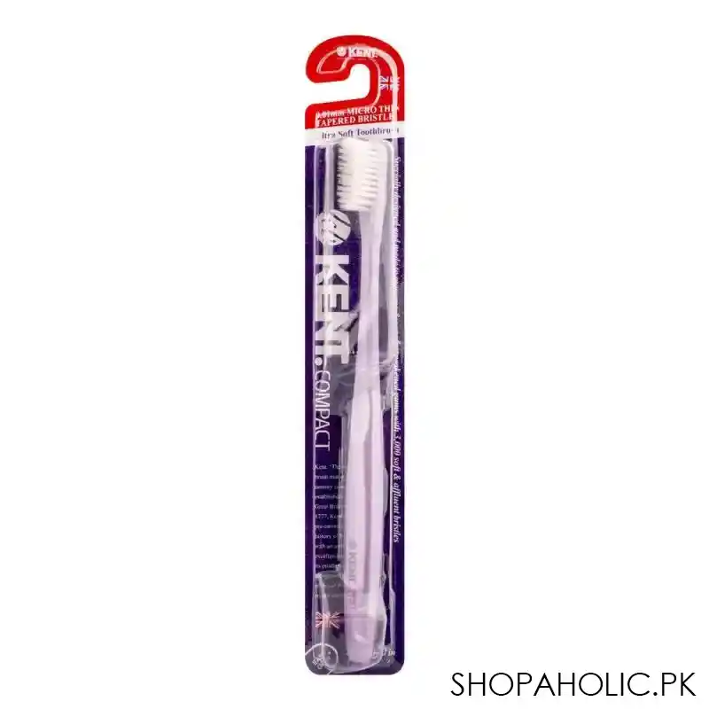 kent compact toothbrush ultra soft, purple main image